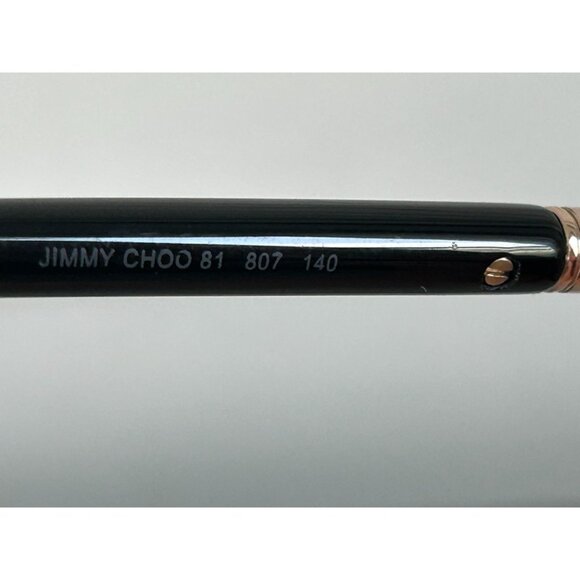 NWB Jimmy Choo Women's Black Gold Crystals Acetate Designer Cat Eye Glasses - Picture 6 of 13